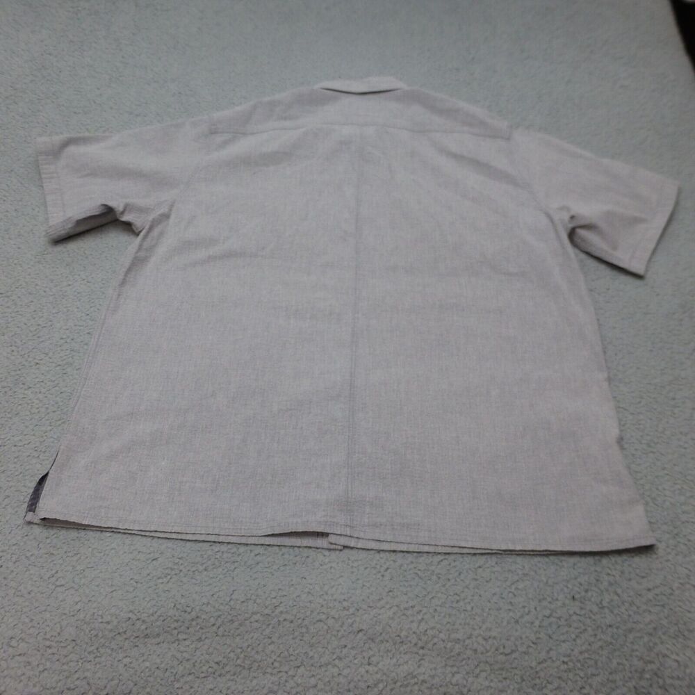 Territory Shirt Mens XXL Gray Button Up Cotton Short Sleeve Pockets Casual - Picture 2 of 9